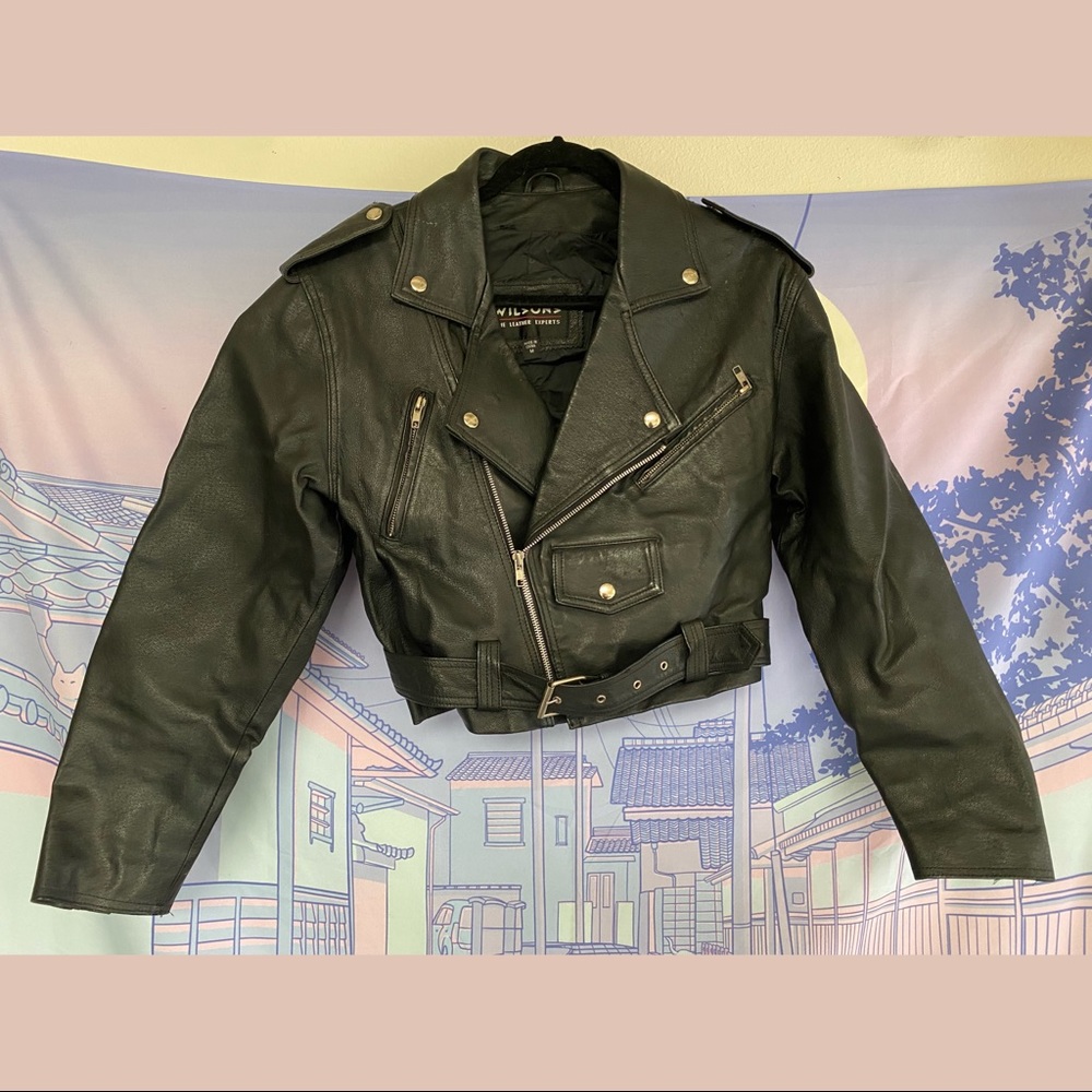 Wilsons Leather Vintage Cropped Leather Jacket (M)